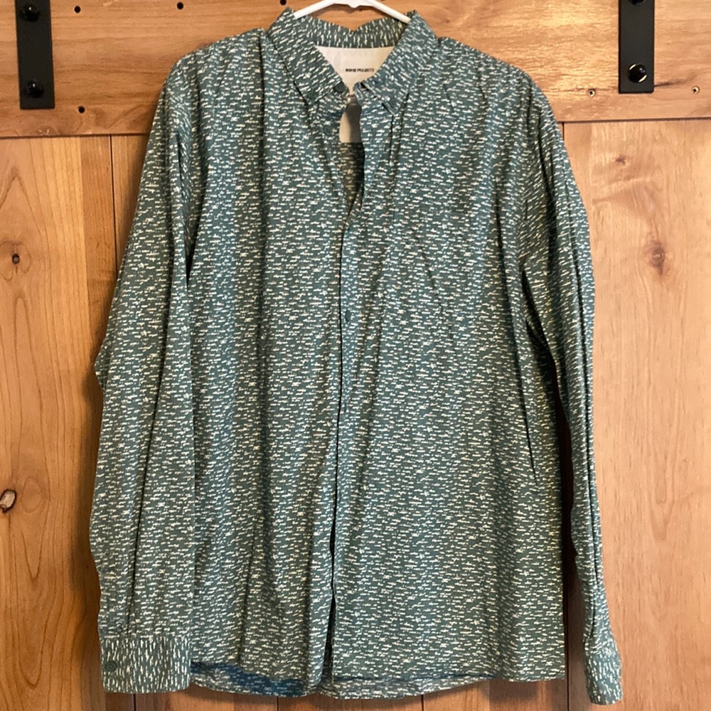 Norse Projects Emil Slub Print XL Button Down